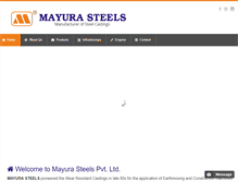 Tablet Screenshot of mayurasteel.com